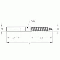 Kombi vrut M 10/ 100 mm